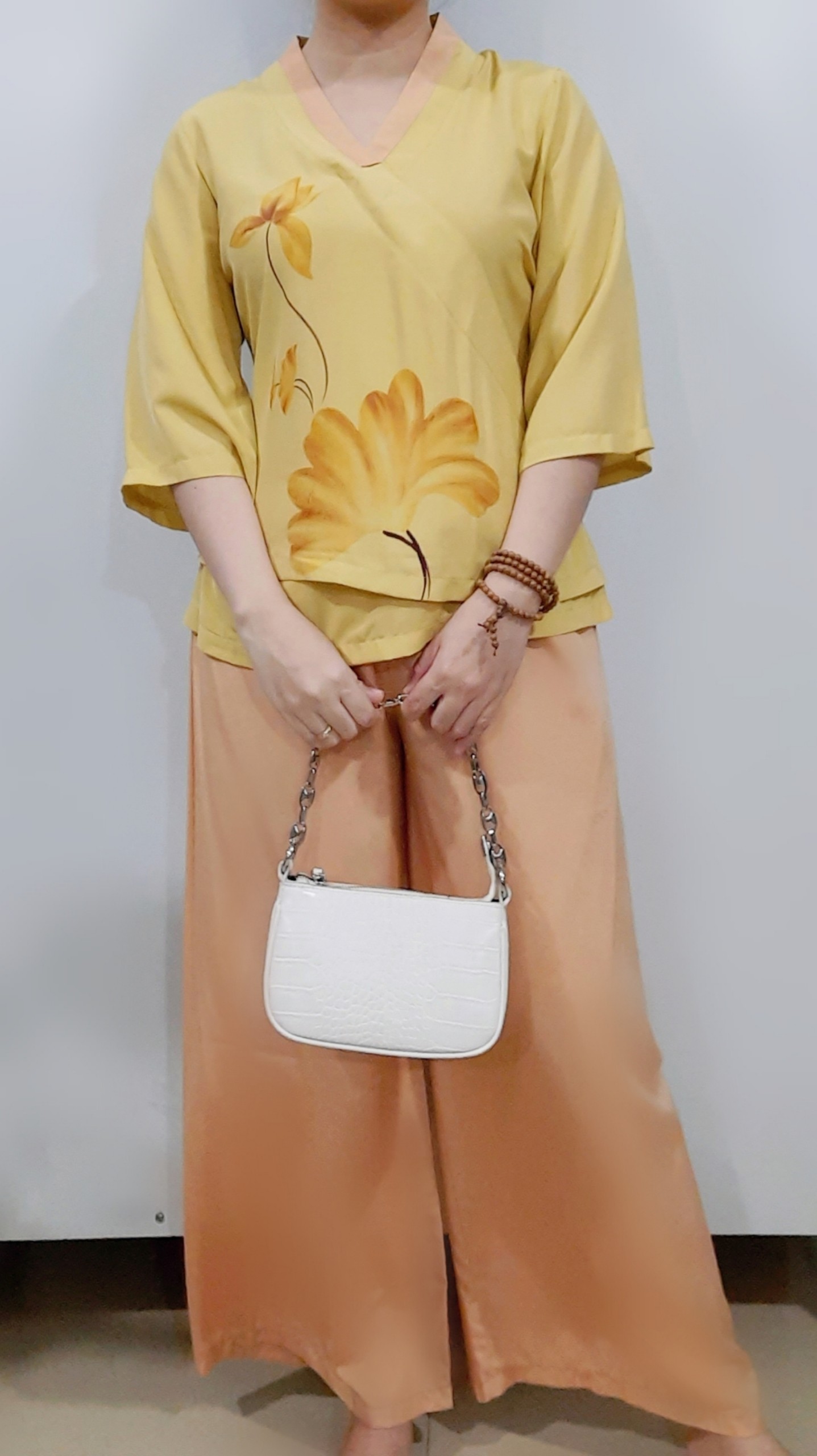 Set Đồ lam đi chùa - Chất liệu Vải Tơ lụa Cao cấp