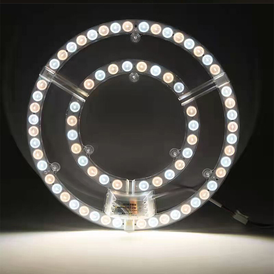 48W/72W LED กลมแม่เหล็กโมดูลหลอดไฟวงกลมเปลี่ยนโคมไฟเพดานแม่เหล็ก
