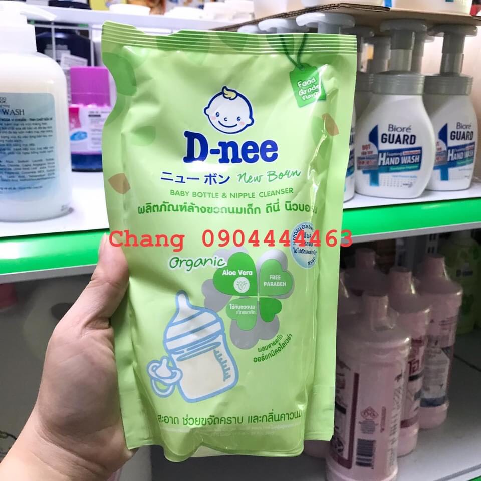 Nước rửa bình sữa Dnee Organic túi 600ml / Chai 620ml