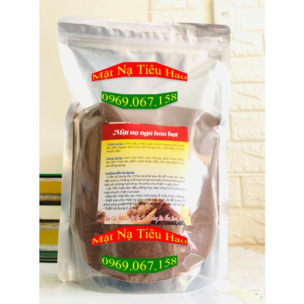 Gói 1000gr mặt nạ ngũ hoa hạt nguyên chất handmade