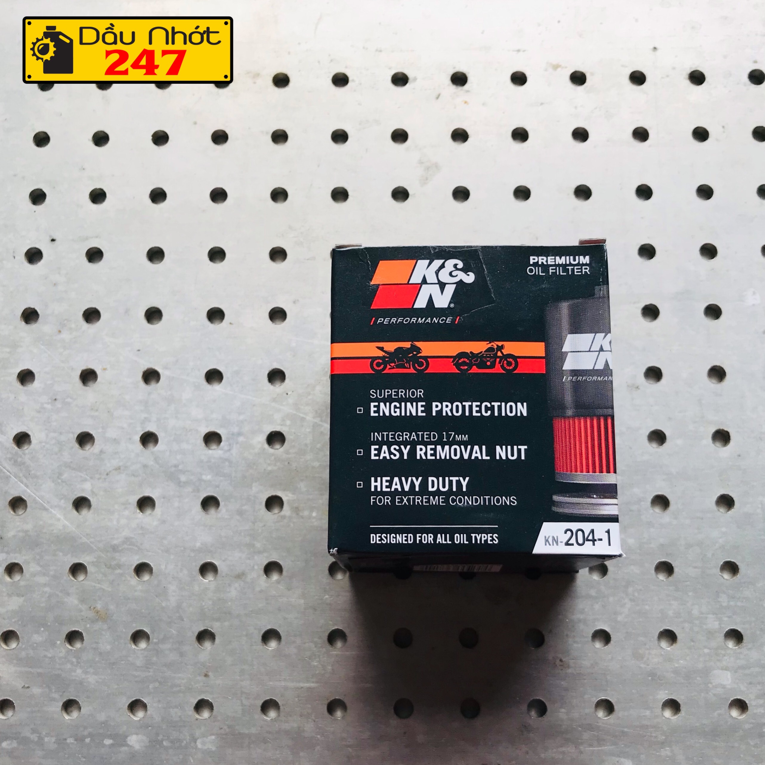 Lọc nhớt K&N KN 204 (KN-204-1) Honda/Yamaha/Triumph