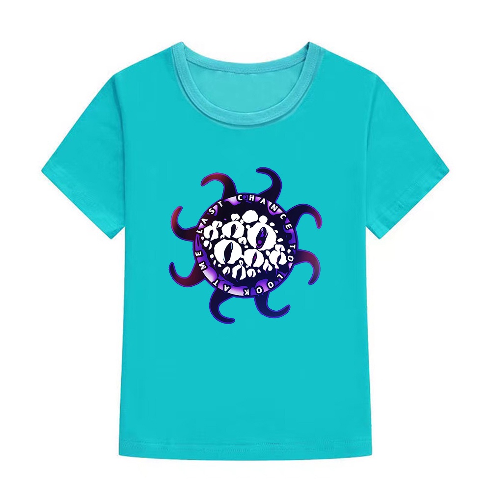 ประตู Roblox คิดโอกาสสุดท้ายที่จะดูที่ฉัน! เสื้อยืดเด็กแขนลำลองขาสั้น ...
