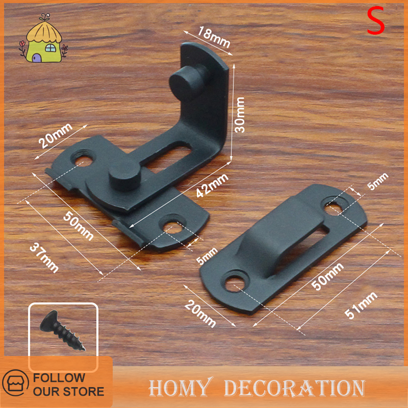 Shao Khóa chốt cửa chuồng bằng thép đúc khóa cửa trượt góc phải trang trí