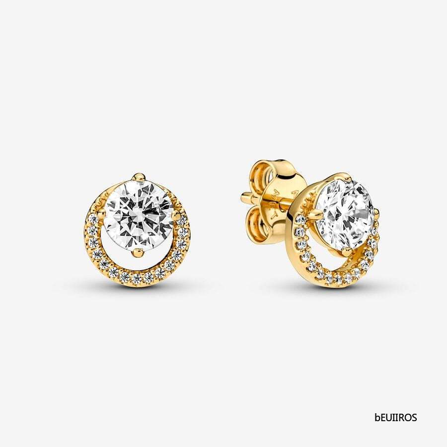 2024 New Sparkling Round Halo Stud Earrings