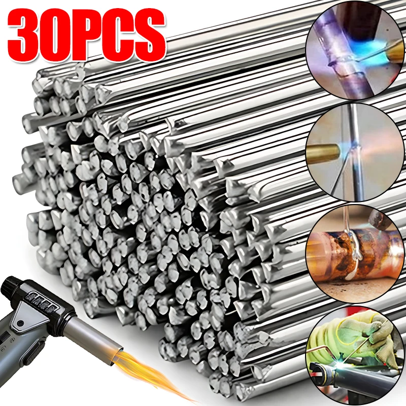 30/10Pcs Low Temperature Aluminum Welding Rods Easy Melt Welding Rod