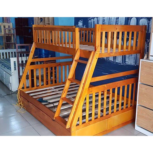 Giường 3 tầng victoria gỗ tự nhiên_thiết kế tiện lợi_miễn phí giao hàng
