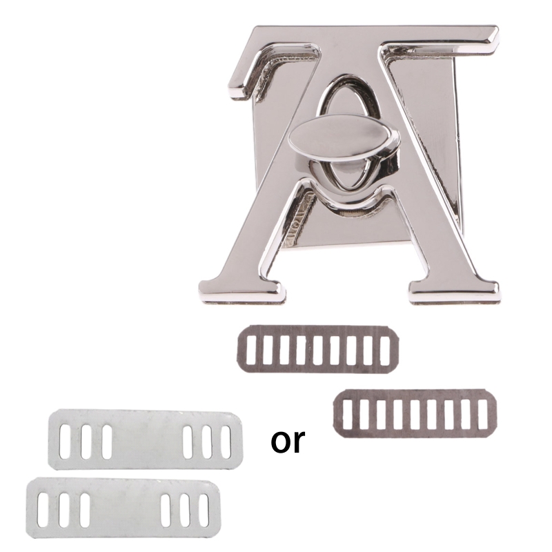 V Shape Clasp Turn Lock Twist Locks Metal Hardware For DIY Handbag Bag Purse