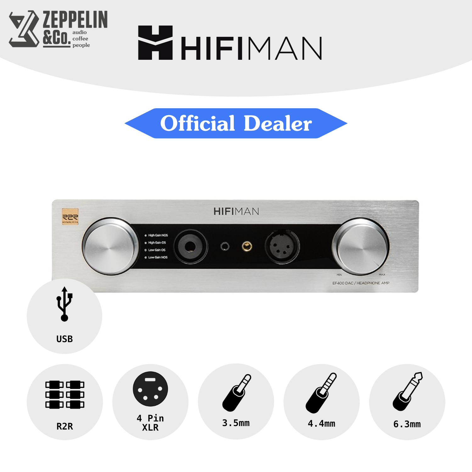 HiFiMan EF400 R2R DAC Headphone Amplifier Powerful, Sleek and