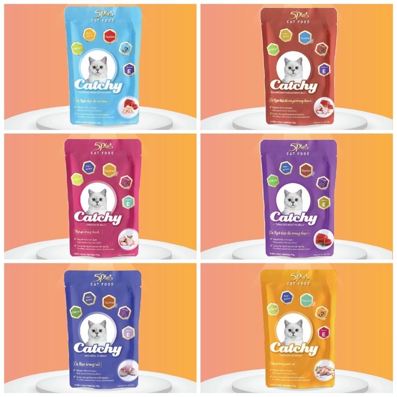 Pate Catchy (5Plus) Cho Mèo Mọi Lứa Tuổi 70g - [Nông Trại Thú Cưng]