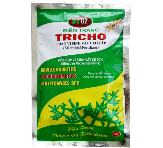 Vi sinh vật cao cấp TRICHO 500G Phòng ngừa hiệu quả các loại bệnh do nấm và tuyến trùng gây ra - Xử lý phân hữu cơ.