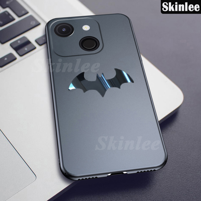 Phone case For itel A50C Back cover Luxury Frosted Matte Back Slim Metal Bat Man Non-slip Full Protective For itel A50C Cover cases
