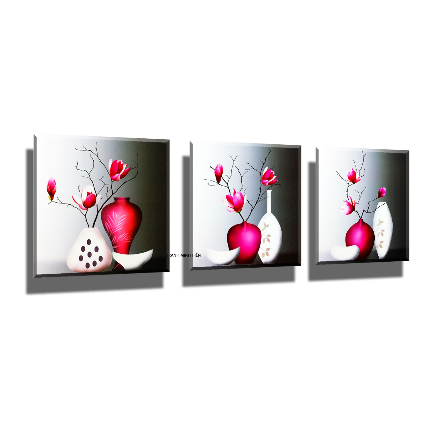 Tranh Treo Tường - Hạnh Phúc Và Bình An 01 - Tranh Minh Hiền (3 tranh - 40 x 40cm/tấm)