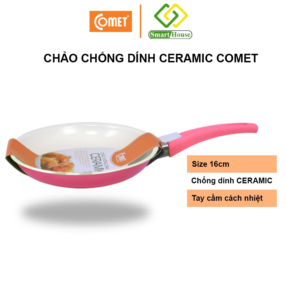 Chảo chống dính ceramic Comet CH11-16,18,20,22,24,26cm ( Giao màu ngẫu nhiên )