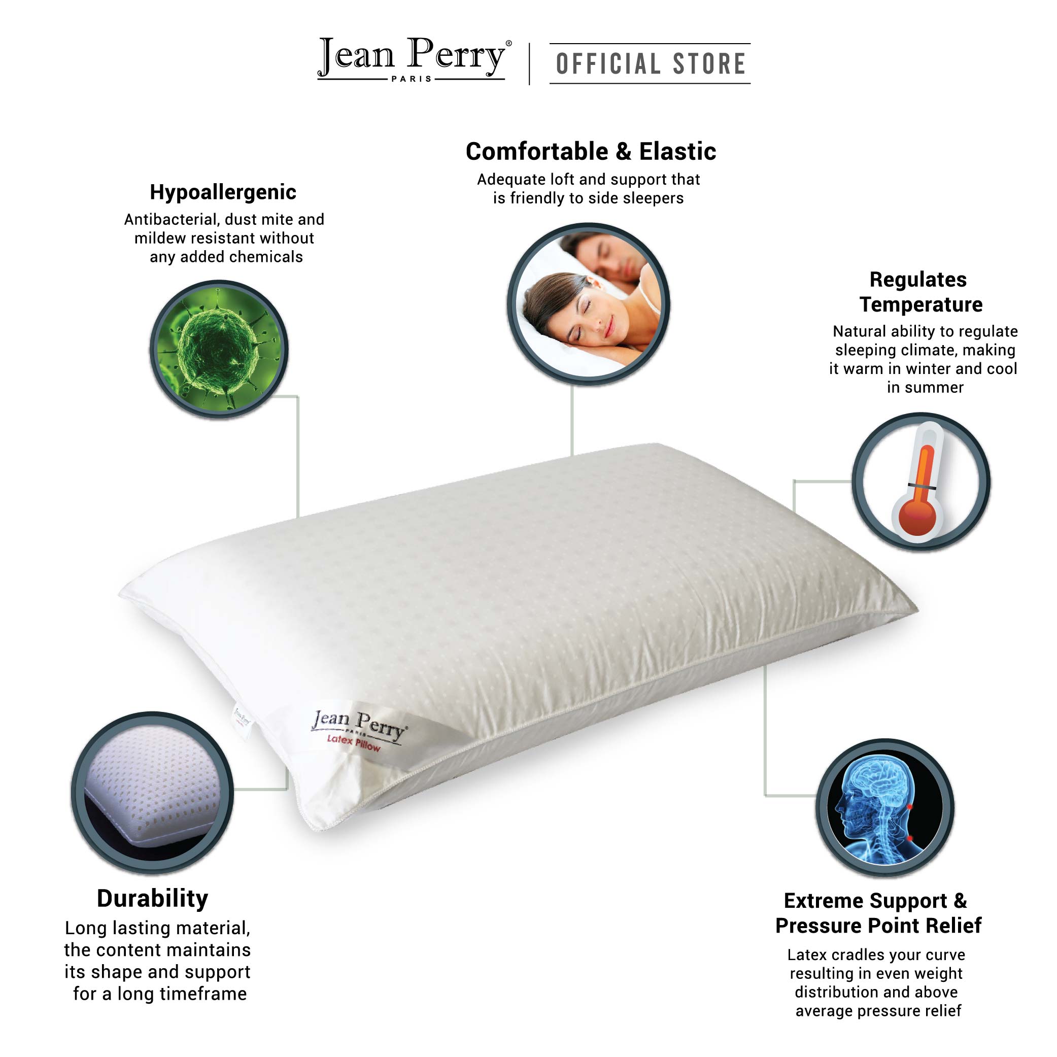 Jean perry hot sale bio latex pillow