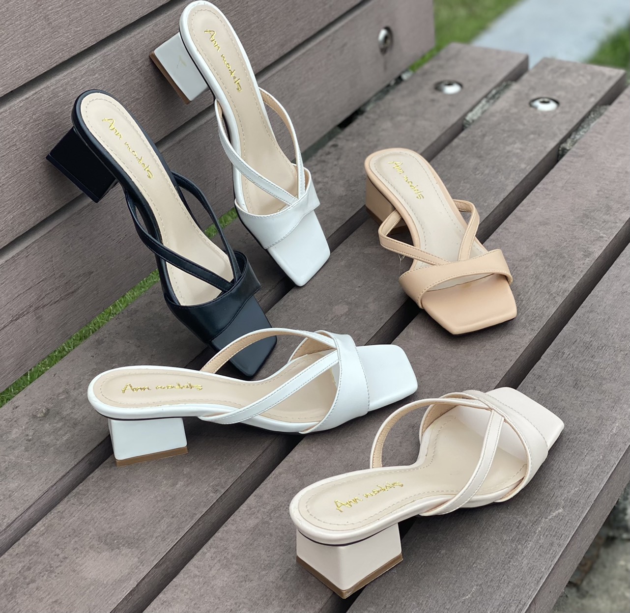 Guốc nữ cao 3 phân quai mảnh gót trụ