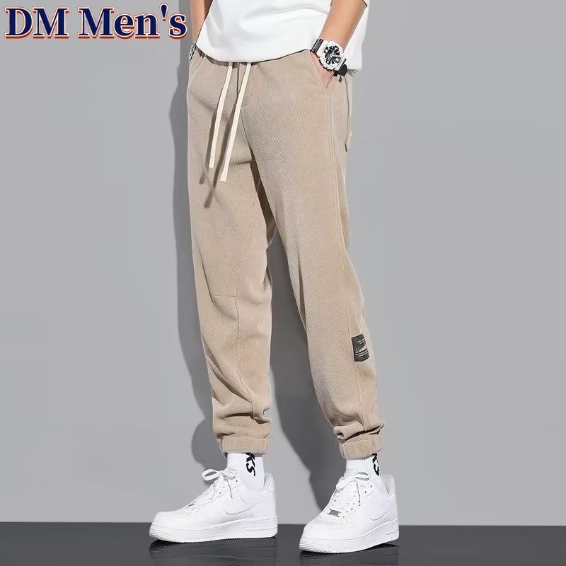 DM Men's Casual Sweatpants Spring and Autumn Loose-fitting Men's Fashion Pants
