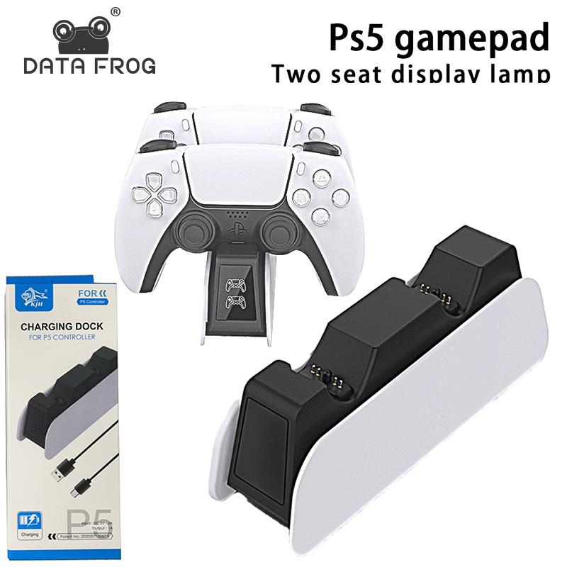 DATA FROG Trạm Sạc DualSense Cho PS5 Bộ Sạc Nhanh Kép Cho PlayStation5 Tay Cầm Chơi Game thumbnail