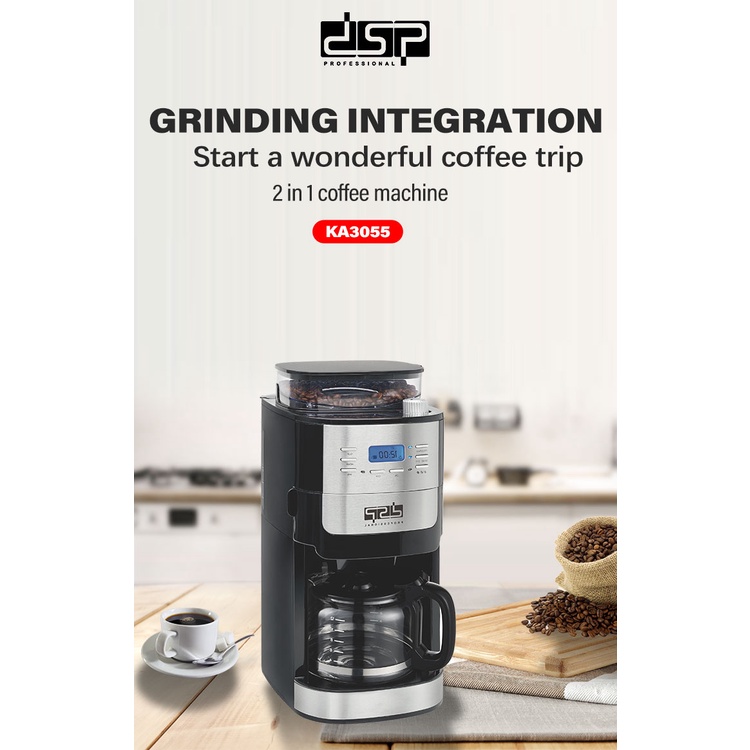 Máy pha cà phê tự động DSP KA3055 - Máy pha 2 trong 1