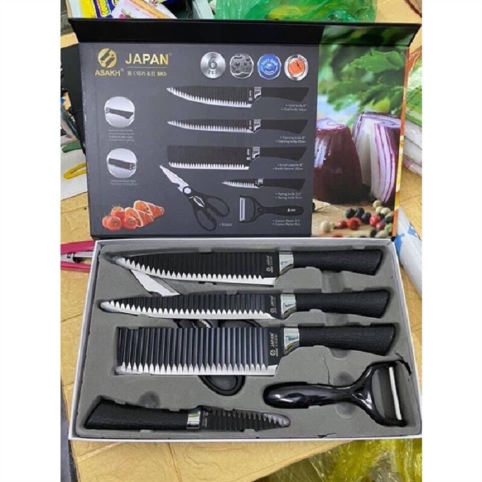 Bộ dao nhật 6 món dao nhà bếp Hàng nội địa chất lượng cao