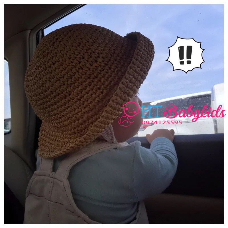 [Type 1] Soft Hotrend Straw Hat for Children at the Beach
