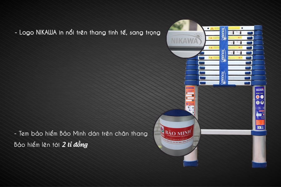 Thang nhôm rút đơn Nikawa NK-32 (3,2m)