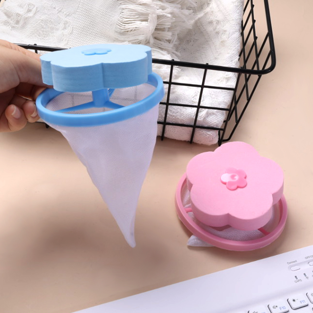 Reusable Floating Lint Filtering Mesh Bag For Washing Machine Hair ...