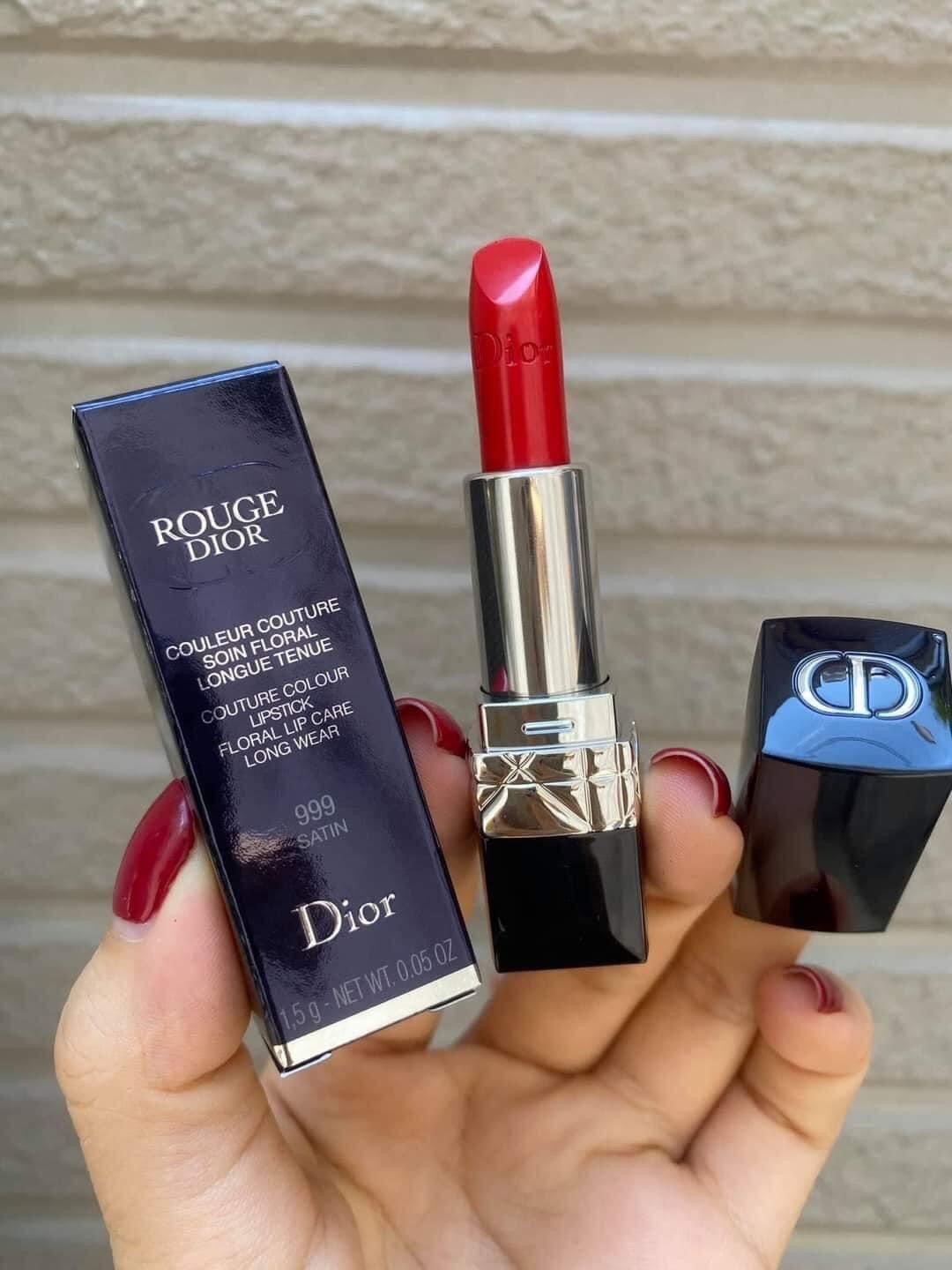 Review Son Dior 999 Rouger Màu Đỏ Tươi Nổi Bật
