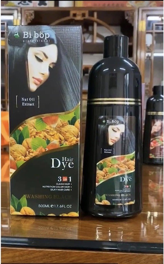 Dầu Gội Đen Tóc Phủ Bạc Bibop 500ml Mẫu Mới 2022