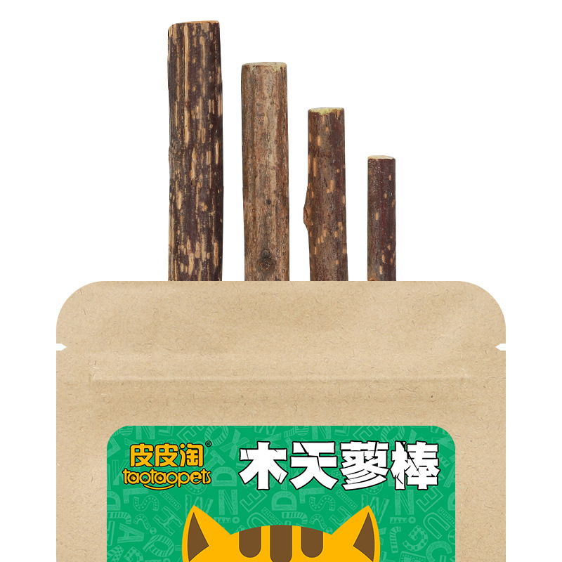 Que Gỗ Catnip Bạc Hà Cho Mèo Gặm Trắng Răng
