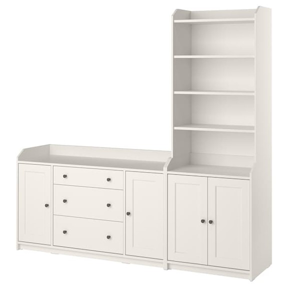 Bahia, combo tủ lưu trữ kết hợp kệ trưng bày sto_063, 210x46x199cm, sản xuất bởi scandi home