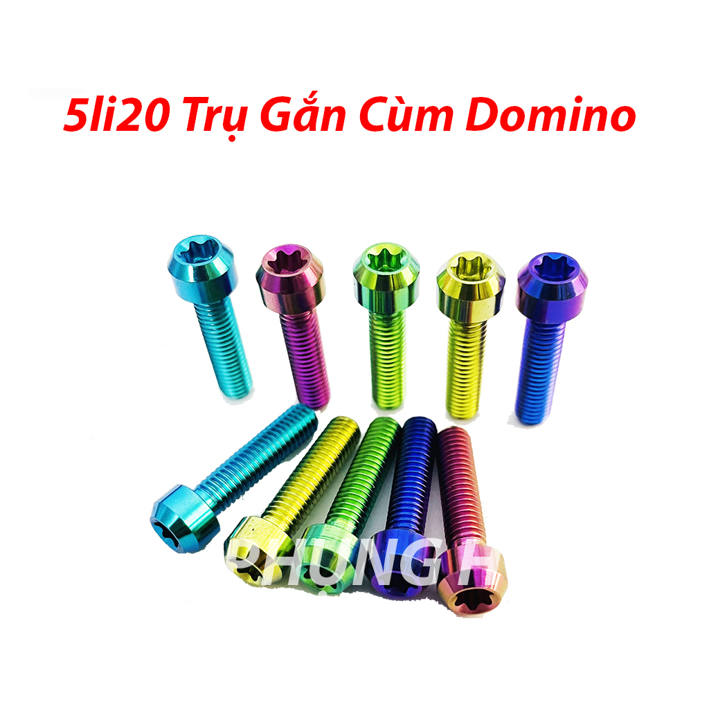 Ốc TTitan GR5 5li20 Đầu Trụ Gắn Cùm Tăng Domino/Uma/Daytona-PHS