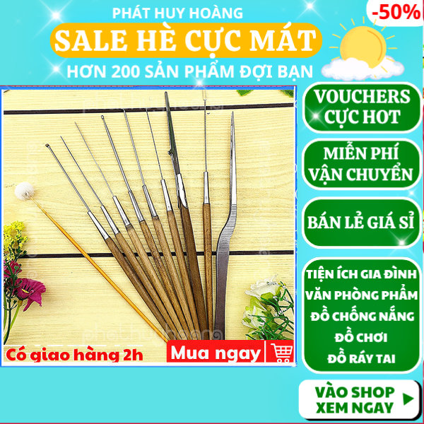 ( Hàng chất lượng cao ) Hộp 10 cây ráy tai chuyên nghiệp giá rẻ và chất lượng ✔️ bộ ráy tai cao cấp ✔️ bộ ráy tai inox ✔️ bộ lấy ráy tai ✔️ bộ dụng cụ lấy ráy tai ✔️bộ lấy ráy tai 10 m, Phát Huy Hoàng