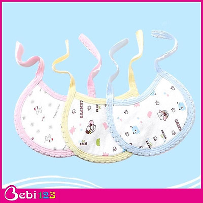 Yếm ăn dặm cột dây xinh xắn cho bé