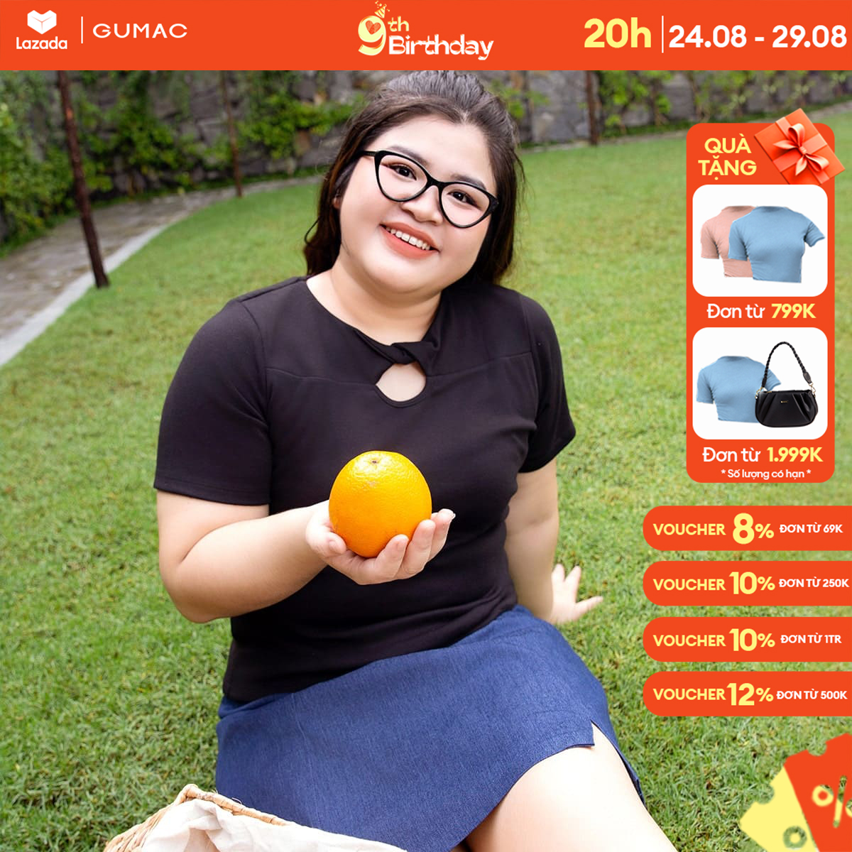 Áo thun bigsize cổ xoắn thời trang gumac atd10037