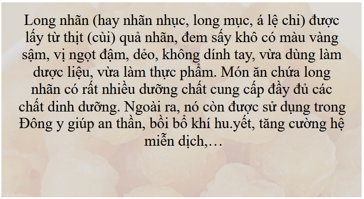 LONG NHÃN HƯNG YÊN 1KG