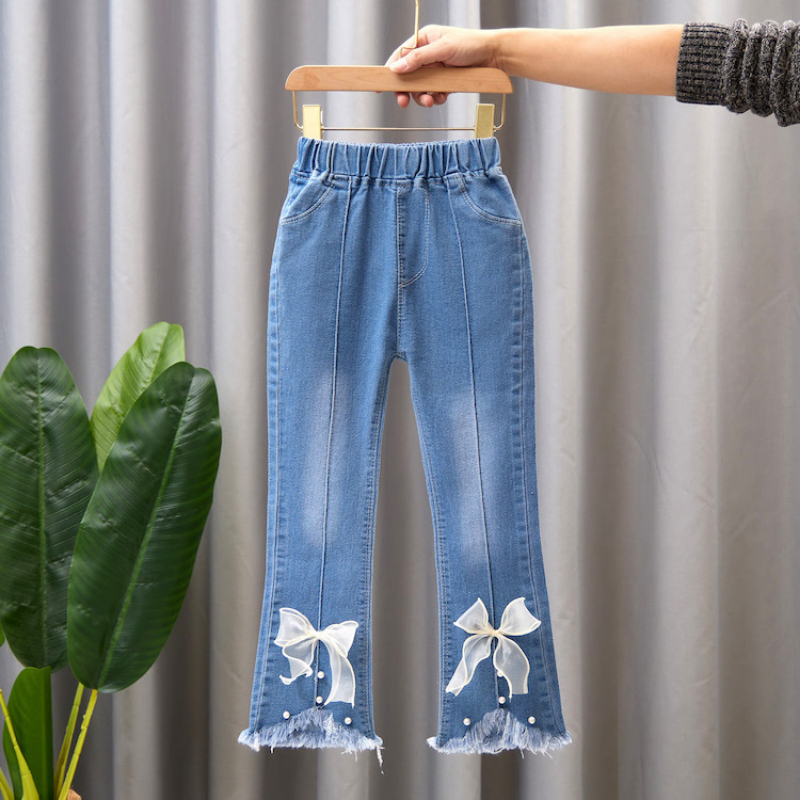 Aweisuan%20Baby%20Girls%20Jeans%20Casual%20Trousers%20Kids%20Flower%20Bow%20Bell-bottoms%20Cowboy%20Pants%20Autumn%20Spring%20Flared%20Jeans%20Children's%20Pants%204-10%20Yrs%20-%20Image%204