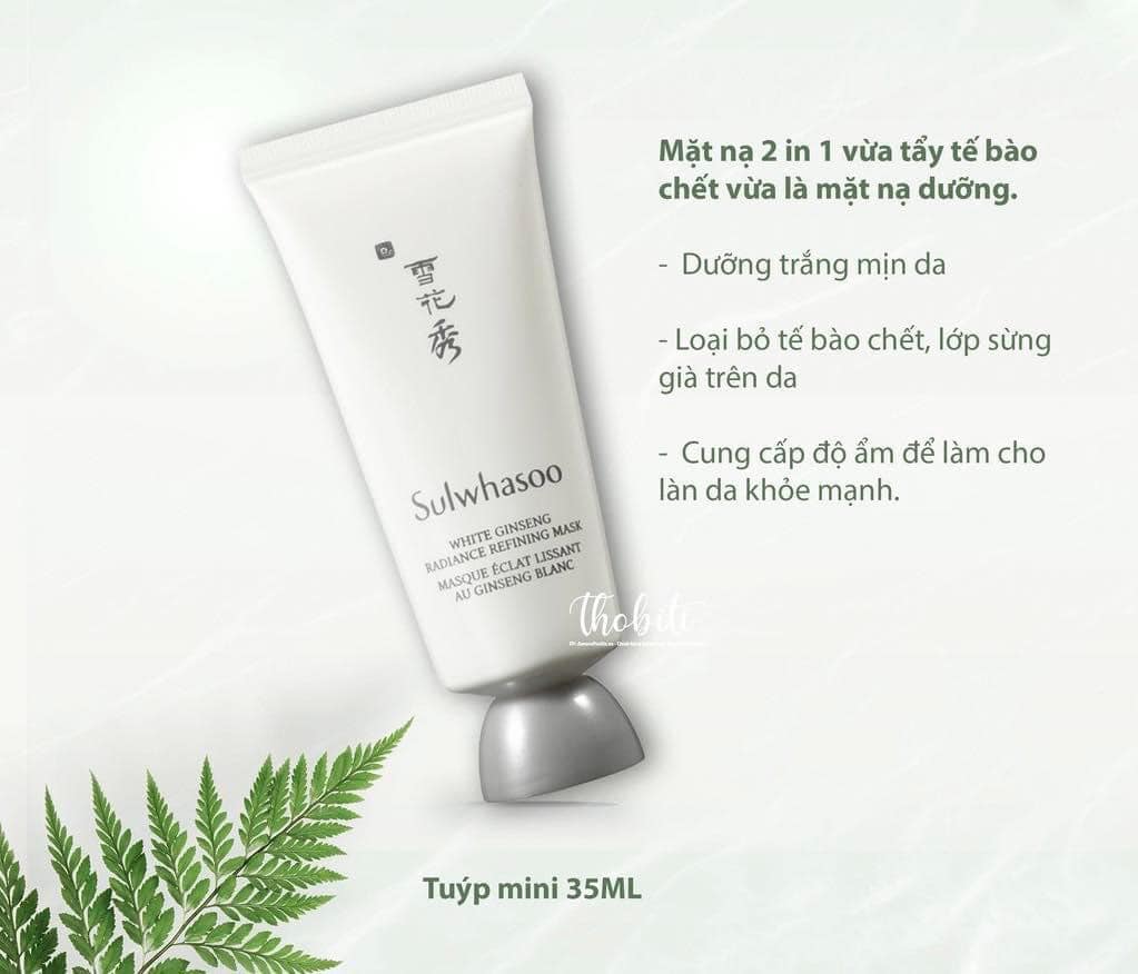 Mặt nạ bạch sâm Sul White Ginseng Radiance Refining 35ml