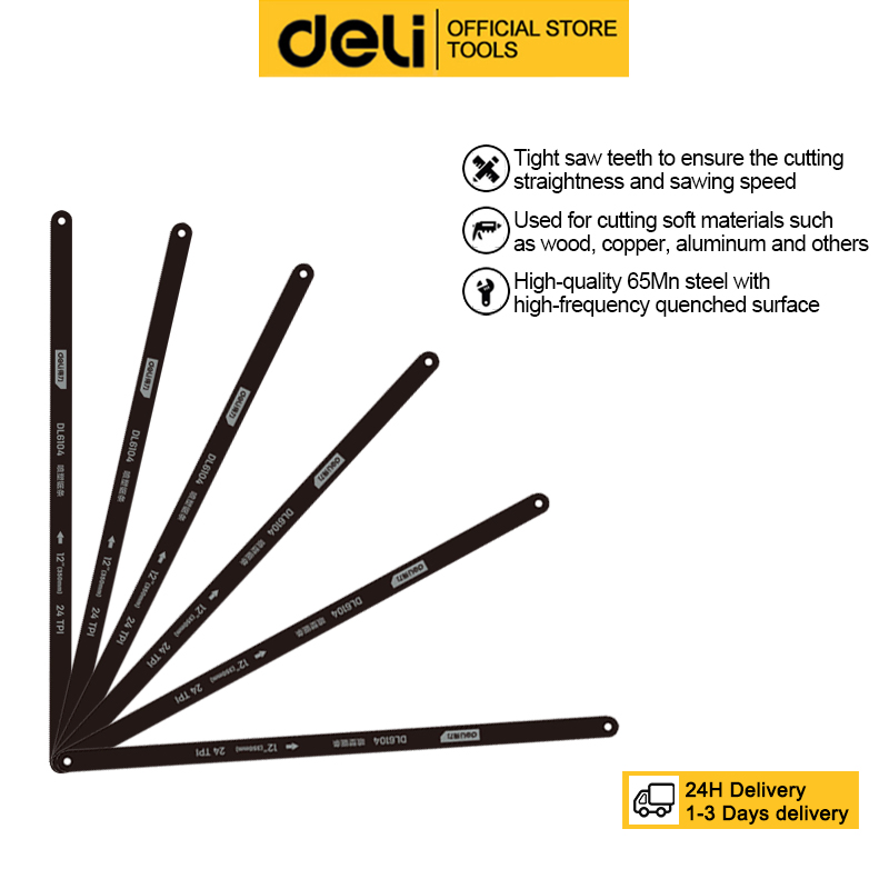 Deli Hacksaw Blade Hacksaw Carbon Steel Blade DL6104 Lazada PH