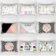 High quality beauty geometry letters pillow case rectangle bedroom pillow covers travel pillow cases cover size 50cm by 30cm. 