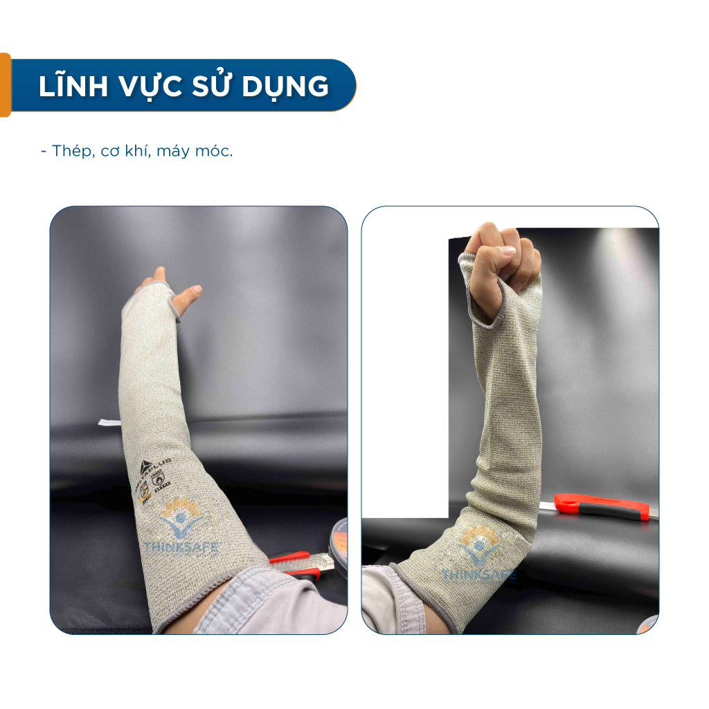 Ống tay chống nắng Deltaplus Venicut5m bảo hộ lao động khỏi những vật sắc như tôn kính - Thinksafe
