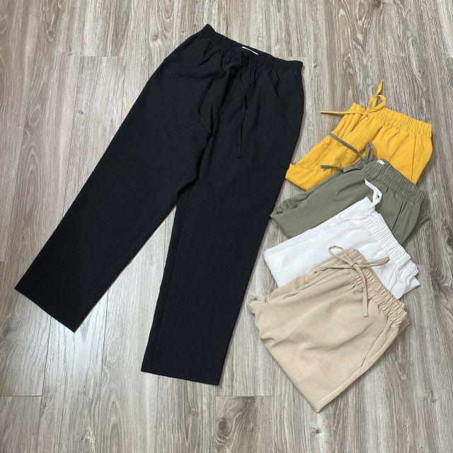 Quần baggy nữ, quần đũi chun nơ