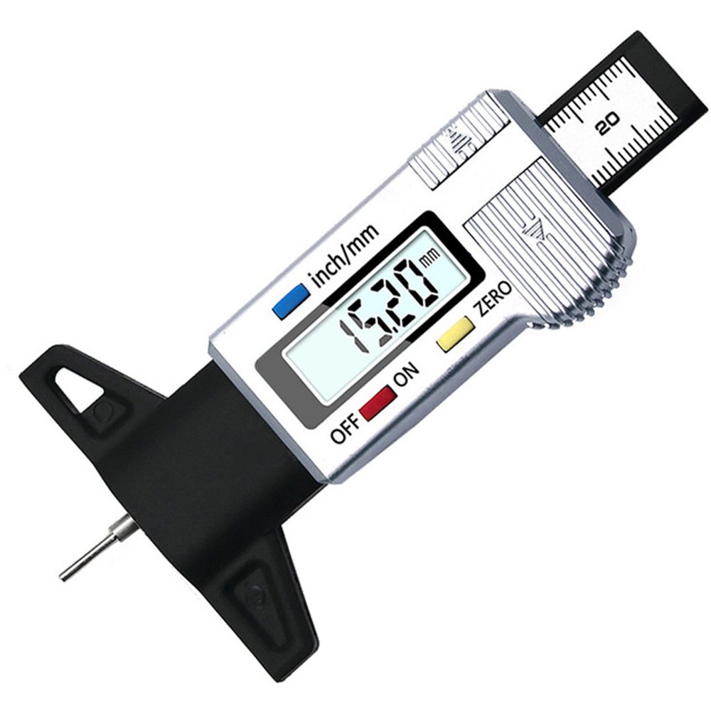 PISSAER Universal Car Tool High Accuracy Car Tyre Meter Gauges Digital Monitoring System Built-in Wireless Tire Monitoring System Caliper Depth Gauge Tire Tread Depth Gauge Thickness Gauges Vernier Calipers