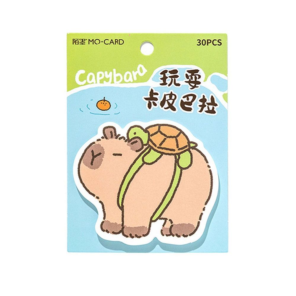 30Sheets Kawaii Capybara Sticky Notes Stationery Cartoon Notebook ...