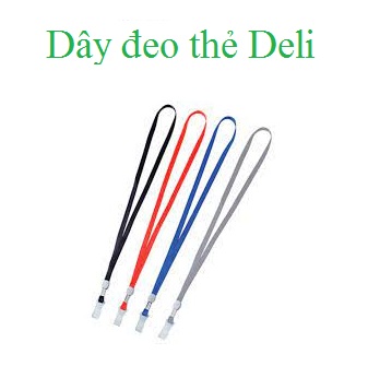 Thẻ đeo bảng tên ngang / dọc Deli + Dây 5764