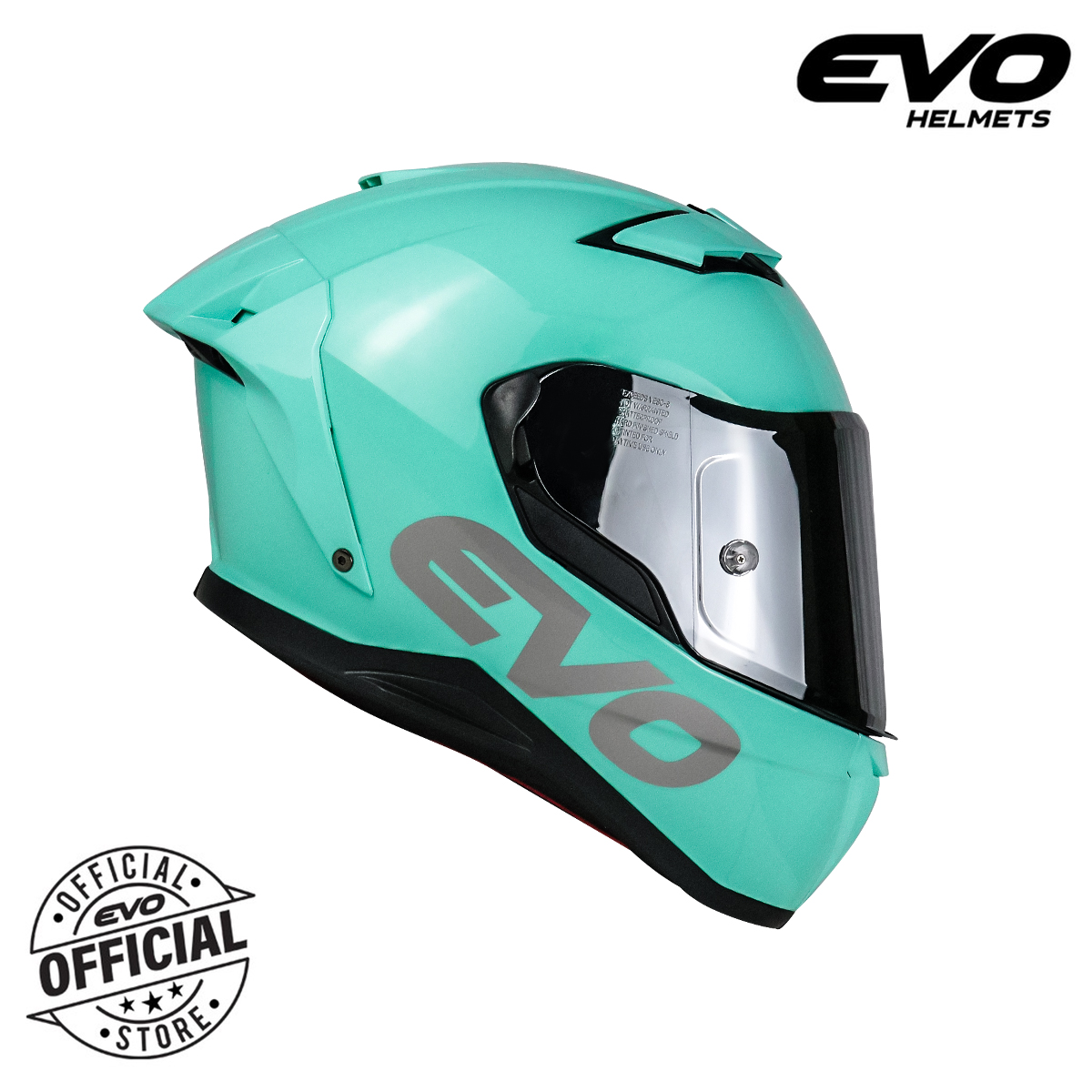EVO XT300 Plain Dual Visor Full Face Helmet with Free Clear Lens