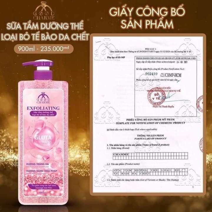 Sữa Tắm Charme_Exfoliating 900ml
