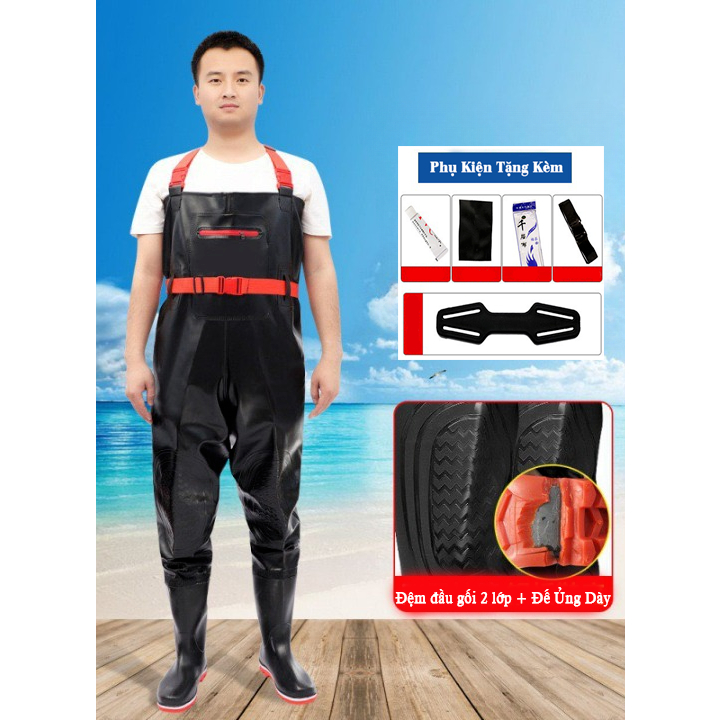 Bộ Yếm Lội Nước, quần lội nước liền ủng Chuyên Dụng, Bộ Yếm Lội Nước Cao Cấp