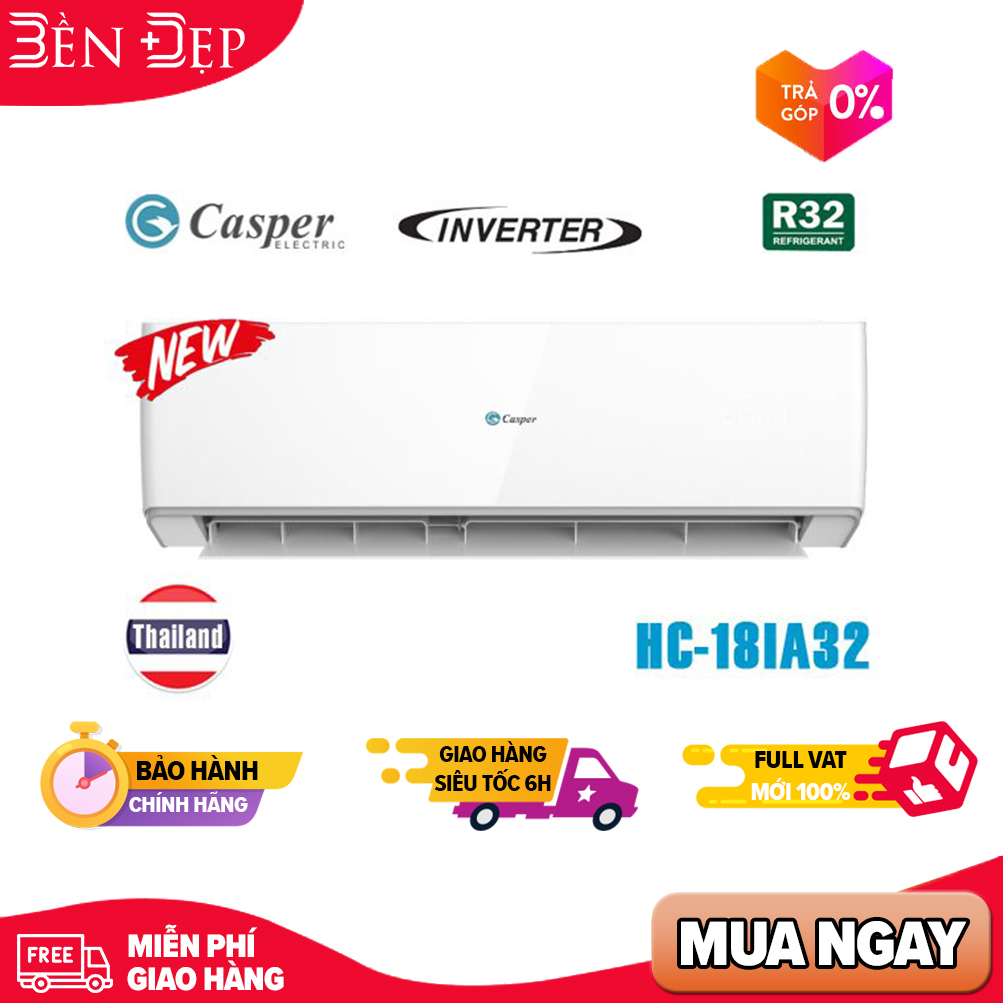 Điều hòa casper inverter 18000btu 1 chiều hc-18ia32