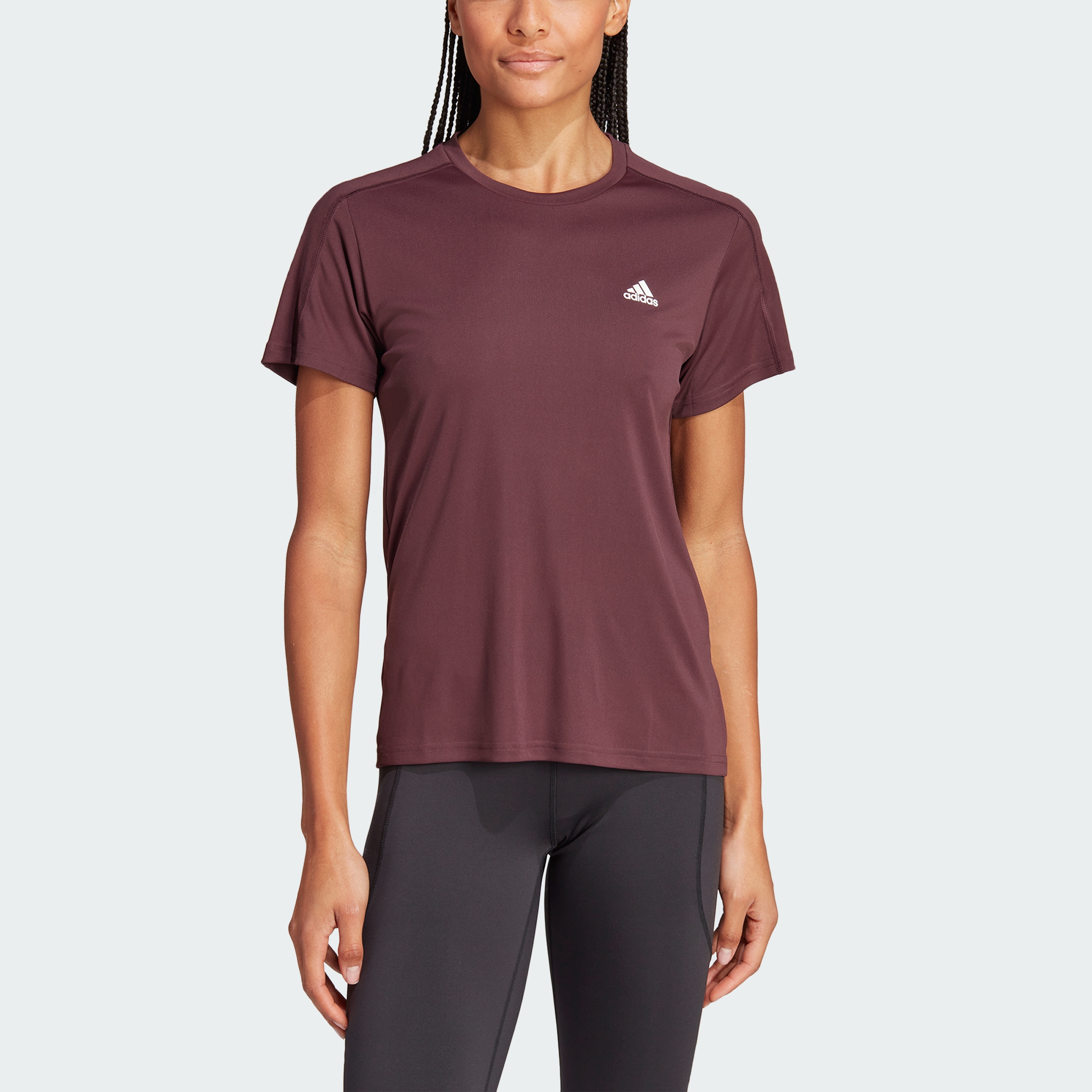 Adidas chạy áo thun chạy bộ run it nữ đỏ hl1458