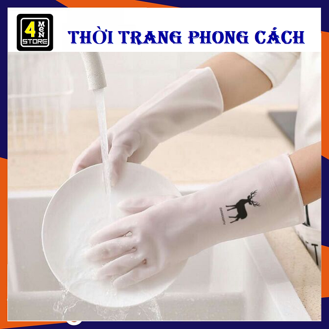 Găng Tay Cao Su Siêu Dai - Dụng Cụ Làm Bếp Làm Vườn
